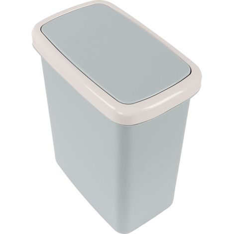 Poubelle de table portable en PP, design compact avec poignées, idéale pour bureau ou salle de bain, facile à nettoyer, 27x16.5x32.5cm, Bleu (1/5)