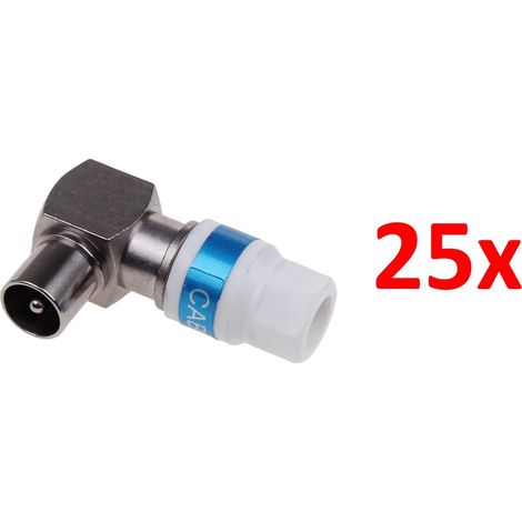 Triax - iec-stecker 90°-winkel selbsteinbau nitin doos 25 stück - tr360939 -