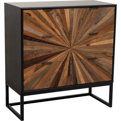 Comoda de madera marrón 75x36x80cm (1/5)