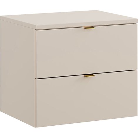 Meuble sous-vasque 60cm plan de toilette Azel Cachemire (1/3)