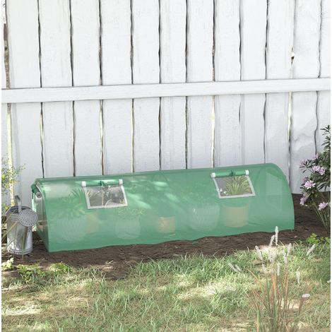 Serra da giardino con 4 finestre in rete 200x80x45 cm OKMYHOME (1/5)