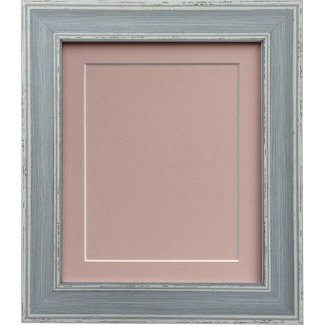 Cadre photo bleu vieilli avec support rose et panneau arrière 30,5 x 25,4 cm pour image de 25,4 x 20,3 cm (1/5)