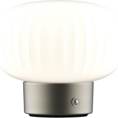 Lampe de table Polux LATTE LED chaud USB‑C blanc/argent (1/4)