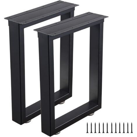 Gambe per panca, gambe in metallo per tavolino da caffè, 30 cm, gambe robuste per tavolo e sedia, 2 pezzi, nere (1/5)