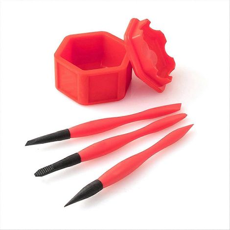 Ensemble applicateur de colle pour le travail du bois avec pinceau en silicone compact (1/5)