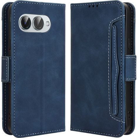 Funda tipo libro para T Phone 3 5G, ranura para tarjeta, azul marino (1/5)