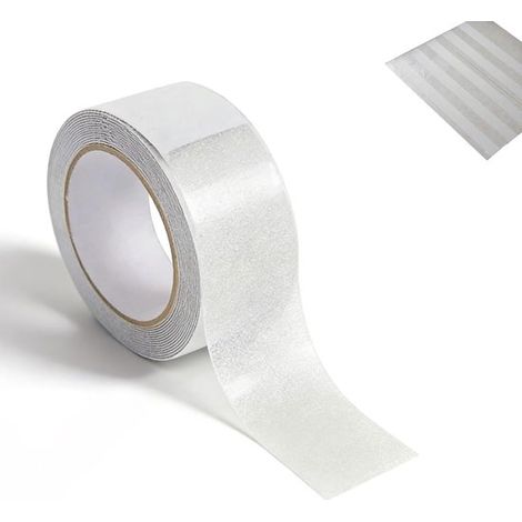 Cinta antideslizante resistente, apta para escaleras, peldaños y suelos, adhesivo transparente duradero (5 cm × 5 m) (1/5)