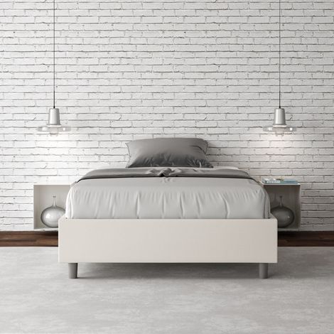 Letto sommier contenitore francese piazza e mezza 120x200 Azelia P1 - Bianco (1/4)