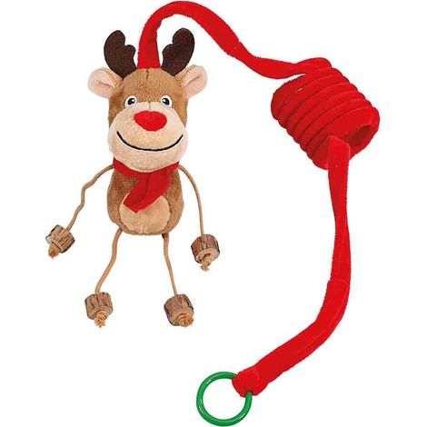 Nobby Xmas Plüsch Rentier mit Spirale 75 - 130 cm Ausgestopftes Spielzeug
