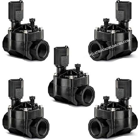 Pack 5 Electroválvulas de riego 1'' 24V 100HV Rain Bird, rosca hembra. Funciona con programadores eléctricos