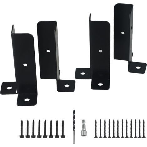 Pfostenanker 4er Pack für Terrasse Pergola Geländer und Zaun