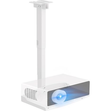 Support de plafond avec plateau pour Projecteur, hauteur réglable, support universel avec gestion des câbles dissimulée, installation sans perçage, charge maximale de 10 kg – Idéal pour le home cinéma (1/5)