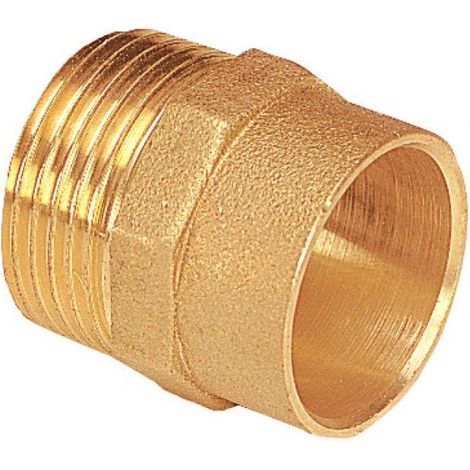 FPLUS entronque laton m 15-1/2 , Enlace de 15 mm x 1/2" macho