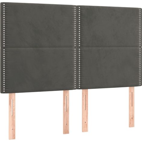 Maison Exclusive - Cabecero gris oscuro 144x5x118/128 cm terciope (1/5)