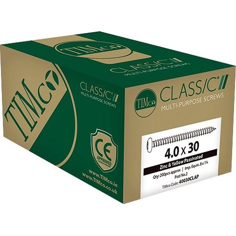 TIMCO Classic Multi-Purpose Countersunk Gold Woodscrews - 6.0 x 200