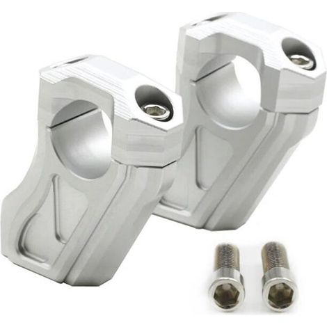 Abrazaderas de extensión para elevadores de manillar de motocicleta para R NINE T RNINET R9T R 9 T 2014-2023 Plateado (1/2)