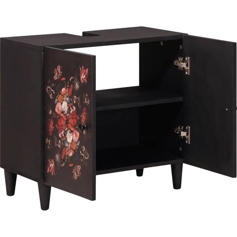 vidaXL  Sink Cabinet  Multicolour 62 x 33 x 58 cm Solid Mango Wood