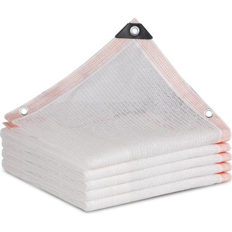 Filet d'ombrage résistant à la chaleur, adapté aux pergolas, serres, jardins et granges châssis d'ombrage rectangulaire, blanc, 3 x 4 mètres. (1/5)
