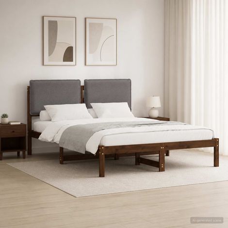 Estructura de Cama con Cabecera Tapizada (1/5)