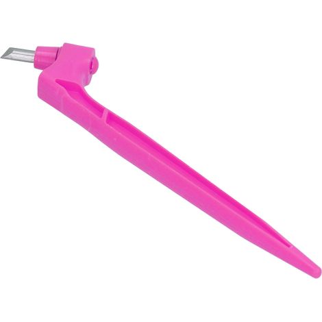 Bastelmesser aus Edelstahl mit 360° drehbarer Klinge, künstlerisches Schneidwerkzeug, rosa (1/5)