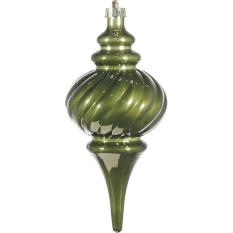ARPIMEX Ornamento di Natale a Spirale Appuntito 11,5 x 26,5 Cm Plastica Verde Muschio