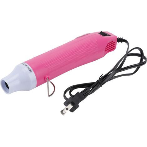 Pistolet à Air Chaud Électrique Rose pour Emboutissage, Rétrecissement et Séchage (110V US)