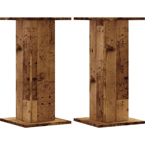 Portavasi per fiori set di 2 pezzi in legno vecchio marrone 020045368