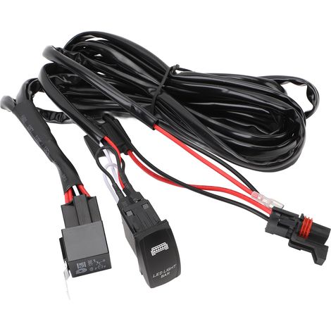 Faisceau de câbles pour barre lumineuse LED 12 V CC pour UTV, 300 W, 14 AWG, 1 câble, prêt à l'emploi, pour UTV avec barre omnibus à impulsions (1/5)