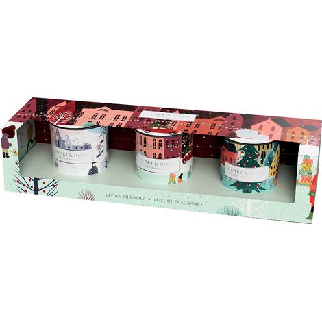 Coffret de 3 mini bougies Noël Heart and Home (1/5)