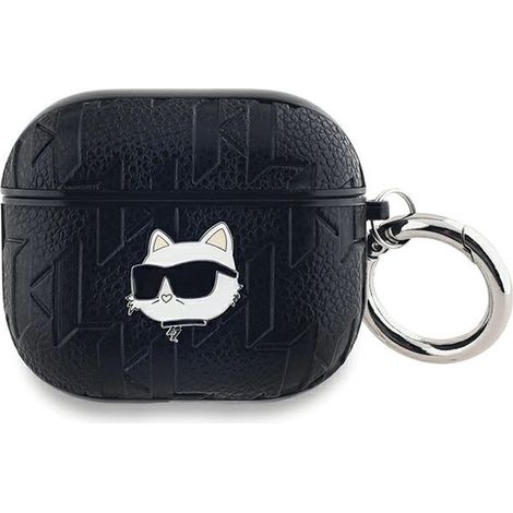 Karl Lagerfeld KLA3PGCHPK AirPods 3 Hülle schwarz/schwarz Monogramm Choupette Kopf (1/5)