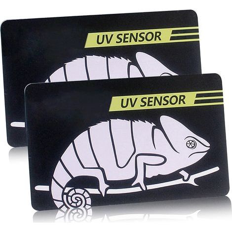 4PCS UVB Tester Card, Reusable 500 Times, 10S Detection Time, For Reptile Bulbs 3.0-10.0 (1/5)