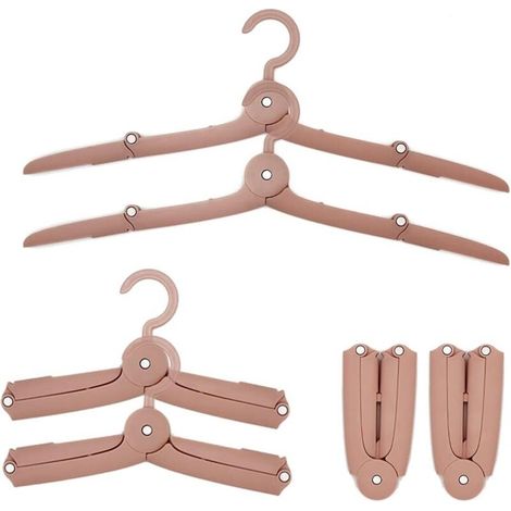 Lot de 6 cintres pliables en plastique, résistants au vent et peu encombrants. (1/5)
