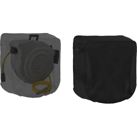 Housse de tuyau d'arrosage 420D étanche pour dévidoir jusqu'à 40 m - Pour housse de protection robuste avec cordon de serrage pour l'hiver et la pluie - 60 x 60 x 45 cm (1/5)