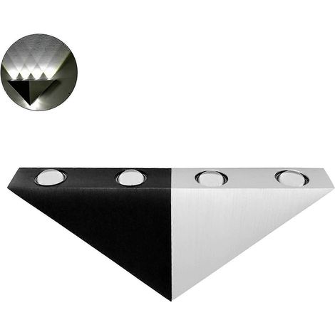Attraktive Wandleuchte, hohe Leuchtkraft, geringes Gewicht, dreieckige 3D-Form, für Flur, Inneneinrichtung (weiß)
