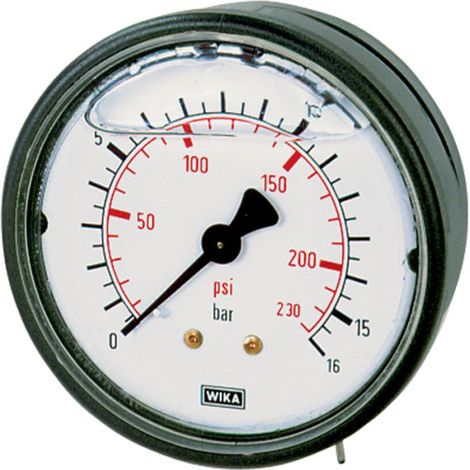 Riegler Glyzerinmano., Kunststoff, G 1/4 hinten zentr., 0-250,0 bar, Ã˜ 63 (1/2)