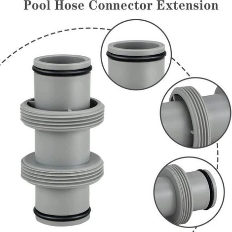 38-mm-Poolschlauchverbinder, Poolschlauchadapter für Intex, Bestway, Coleman, Poolschlauchverbinder für Schläuche mit 38 mm Durchmesser, Intex-Poolschlauchverbinder (1/5)