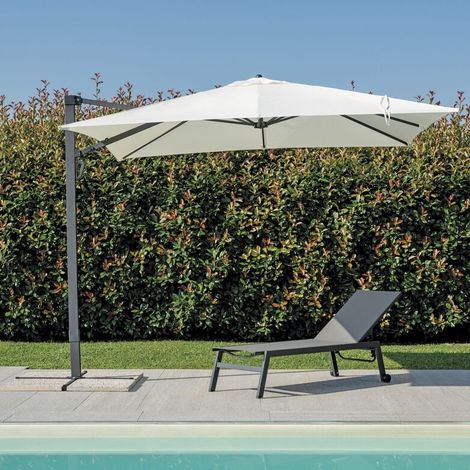 Ombrellone da Giardino a Sbalzo Laterale in Alluminio, Telo Idrorepellente, 3x3 Mt (1/3)