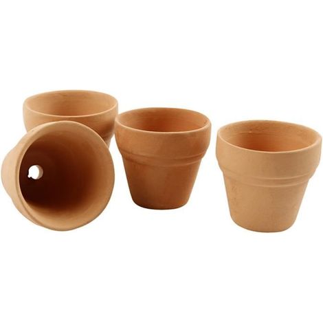 Pots de fleurs - Terre cuite - Classique - Rouge - Rond - Percé