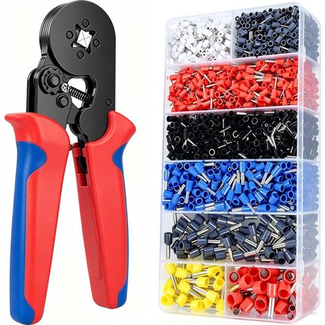 Kit de pinces à sertir avec 1500 embouts de câble (1/5)