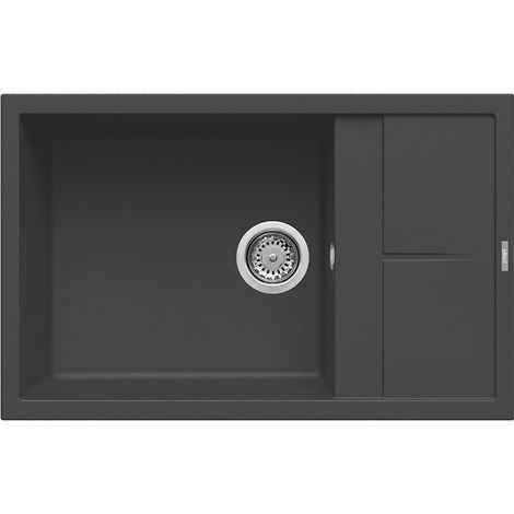 Lavello Elleci Incasso 1 vasca 78x50 Unico 310 Granitek Antracite LGU31059