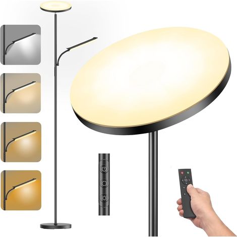 Lampadaire LED Dimmable, 42W/4000LM Lampadaire sur Pied Salon avec Liseuse Lampe mit 2700-6500K Intensité Variable en Continu, Télécommande et Contrôle Tactile (1/5)