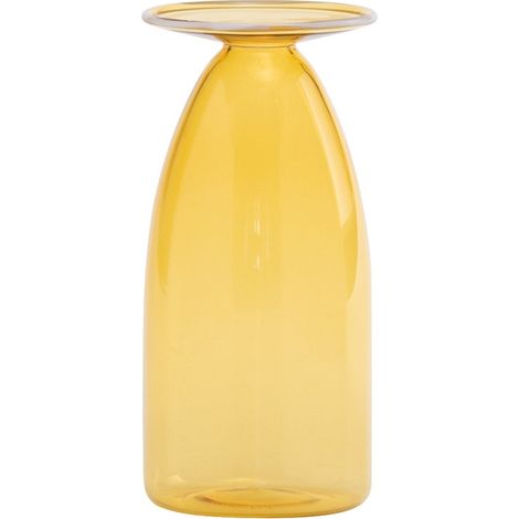 Petit Vase Artisanal Collection Un Fiore En Verre Borosilicate Soufflé À La Main, Capacité 22 Cl, Coloris Jaune Or, Design Élégant À Bord Évasé (1/5)