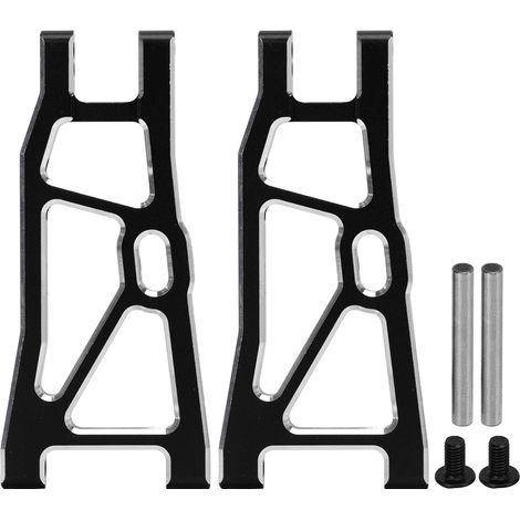 Bras de Suspension Arrière en Alliage d'Aluminium Haute Résistance, Facile à Installer pour ZD Racing DBX10, Noir