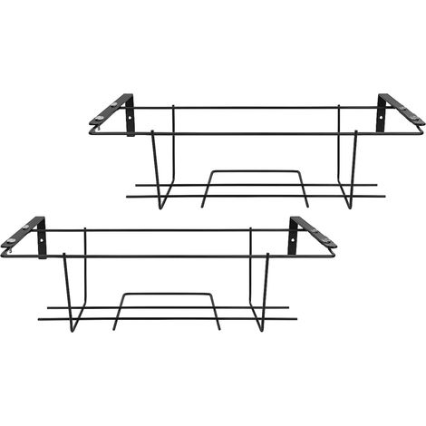 Set 2 balconiere REGOLABILI in metallo da 50 cm - portata 15 kg - Fioriera portavaso in ferro verniciato nero per fiori e piante, supporto da appender (1/5)