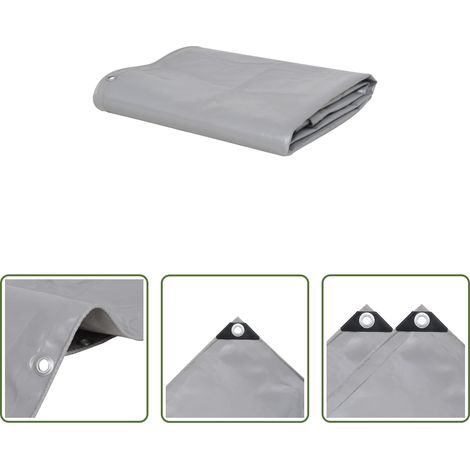 vidaXL Abdeckplane für Auto - Abdeckplane 650 g/m² 4x7 m Grau (1/5)