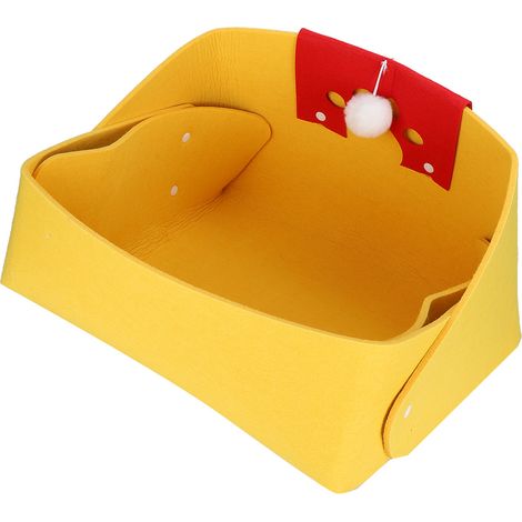 Lit universel quatre saisons en feutre pour chat, grotte, rebond rapide, installation facile (1/5)