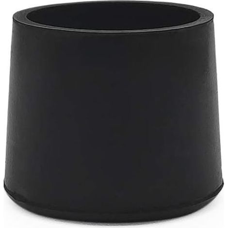8 Pack Large Round Chair Leg Caps, Thick 1-1/2 inches (3.8 cm), Round, Black. (1/5)