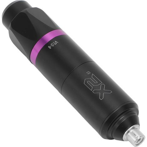 Machine à tatouer rotative avec moteur, connecteur RCA et cartouches sans fil pour tatoueur (noir et violet) (1/5)