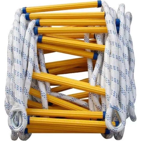 Échelle de secours avec corde de sécurité, échelle de secours de 3 mètres, ignifugée (1/5)