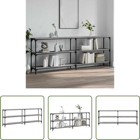 Holzwerkstoff - Konsolentisch Grau Sonoma 200x29x75 cm Holzwerkstoff (1/5)